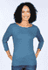 3/4-Arm Shirt Mya  - indigo