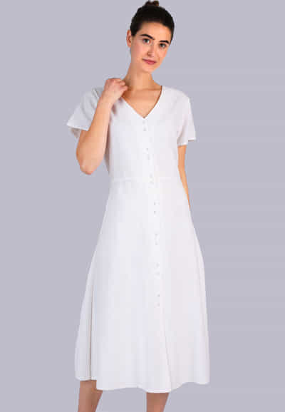 Leinenkleid Violana - white