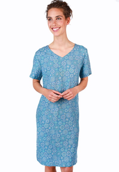 Kleid Anthea circles - swedish blue