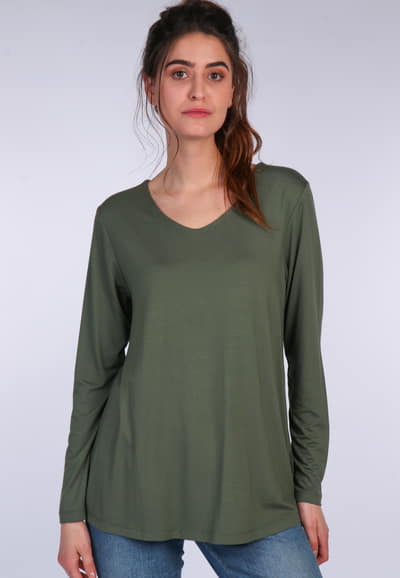 Langarmshirt Adisa - thyme
