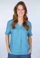 Leinenbluse Birgitine - swedish blue