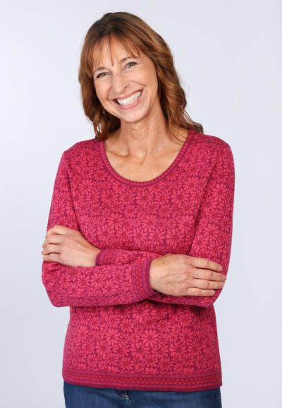 Strickpullover Josefine  - red wine