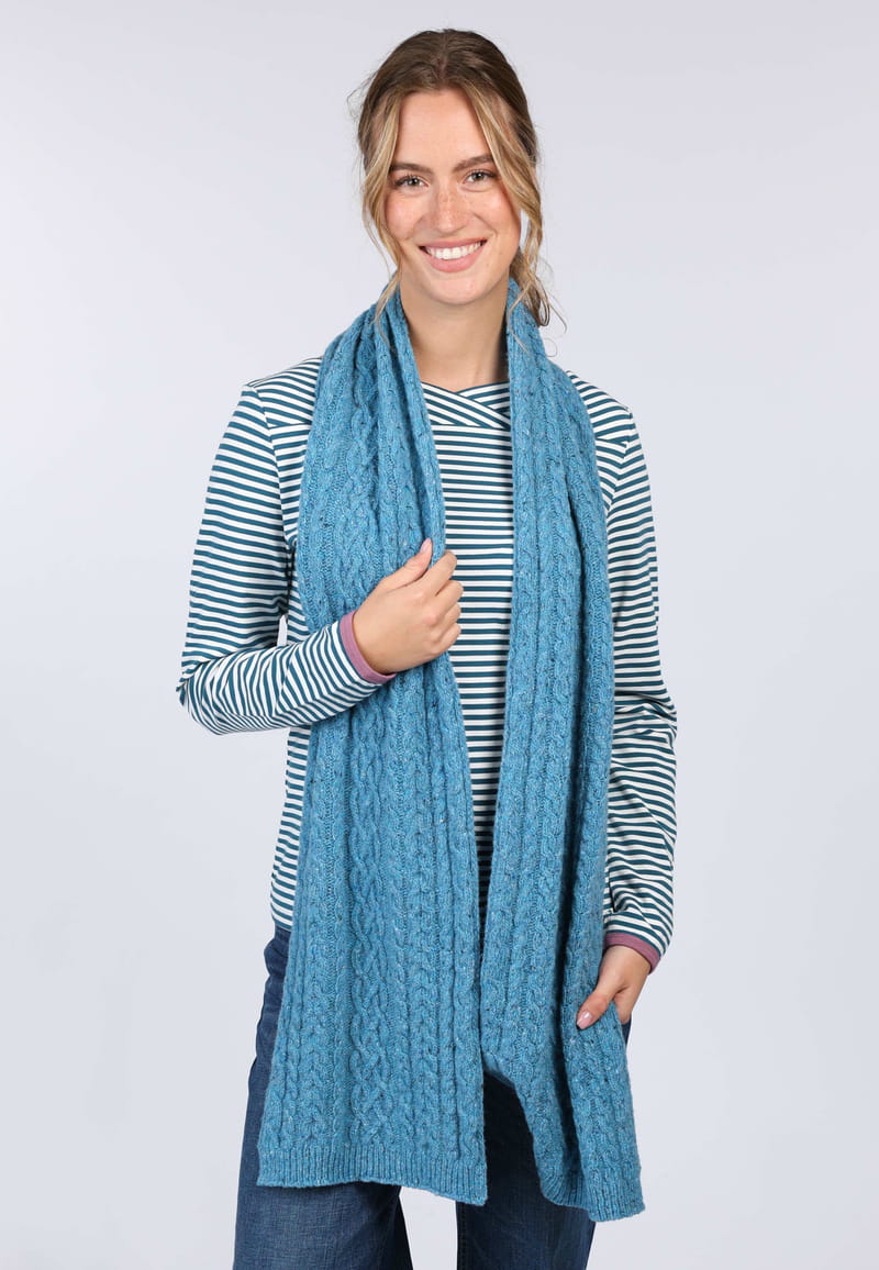 Strickschal Safira solid - lake