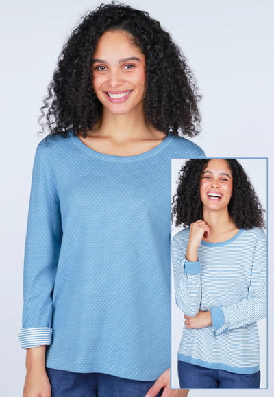 Wendepullover Kariella - swedish blue