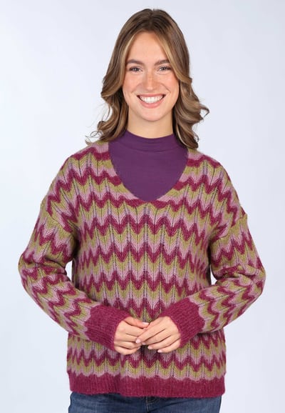 Strickpullover Elianne  - red wine