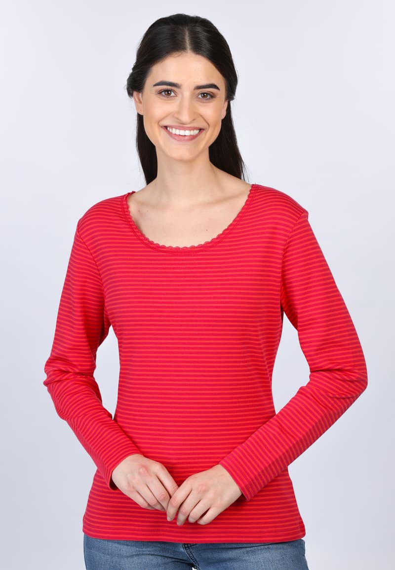Langarmshirt Sandra  - rubin