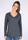 Langarmshirt Adisa  - ebony