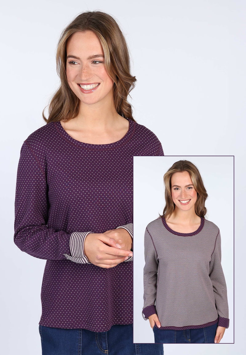 Wendepullover Kariana Mini - deep purple