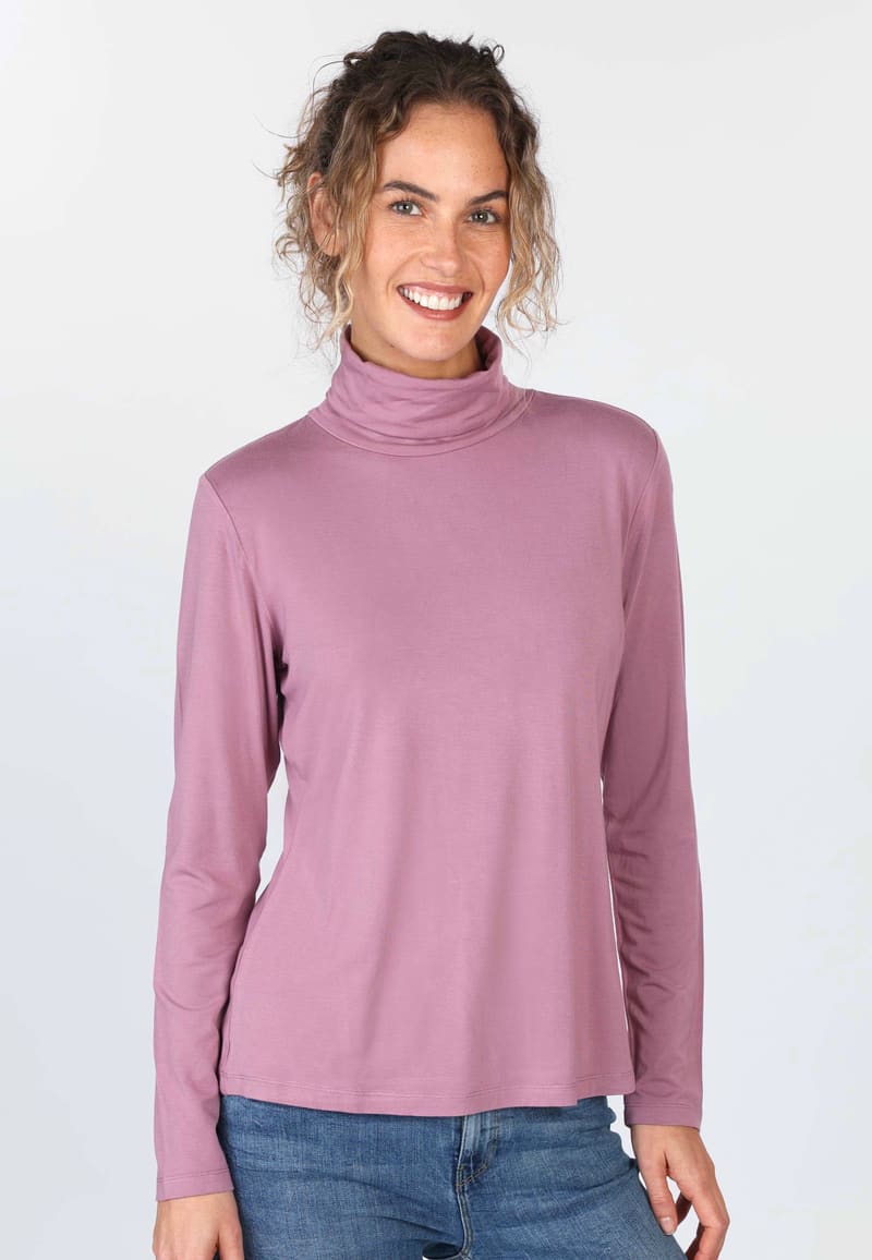 Rollkragenshirt Adaa - dusty orchid