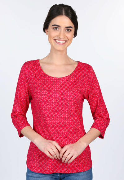 3/4-Arm-Shirt Sontje Ethno  - rubin