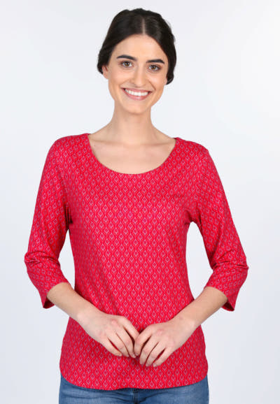 3/4-Arm-Shirt Sontje Ethno  - rubin