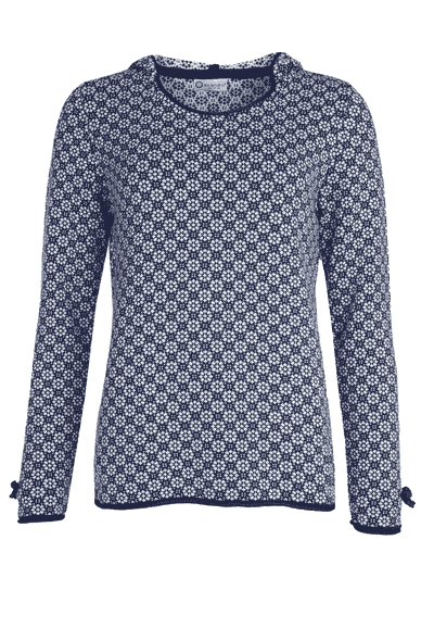 Strickpullover Susi Flower - navy