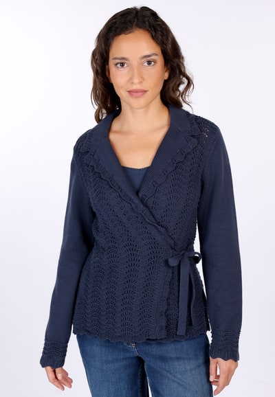 Strickjacke Trudy Ajour  - navy