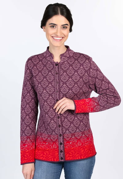 Strickjacke Simmy  - plum