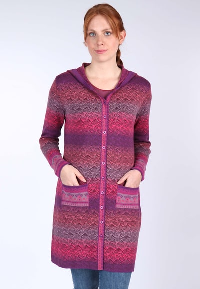 Strickmantel Jordis peacock - orchid