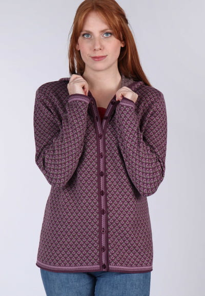 Strickjacke Orelie - plum