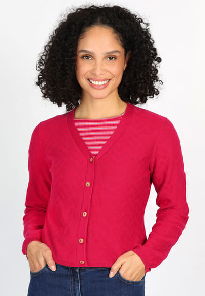 Strickjacke Valeara - cerise