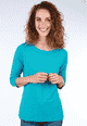 3/4-Arm-Shirt Zoa solid - sapphire