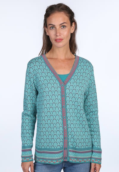 Strickjacke Christi tulip bow  - mermaid