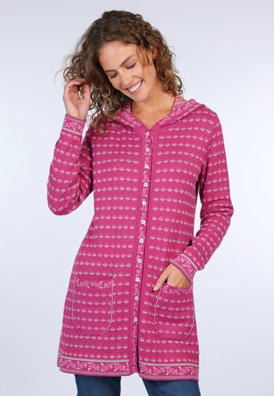 Strickmantel Annika - raspberry