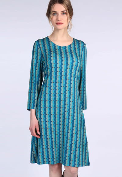 Kleid Joliema stripe  - deep ocean