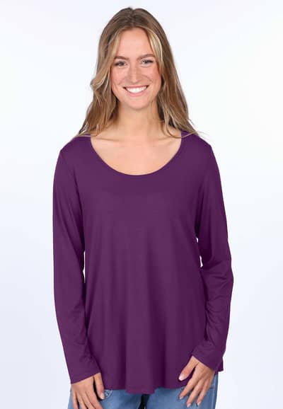 Langarmshirt Bilima  - deep purple