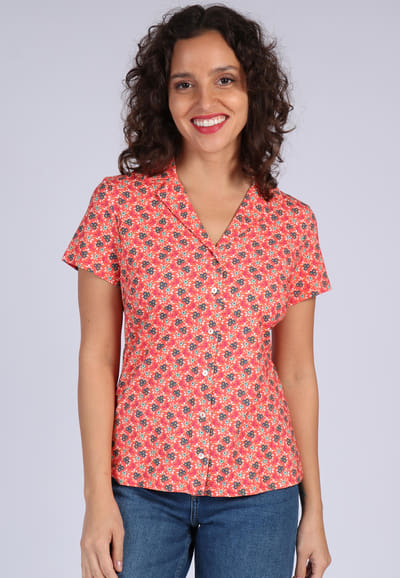 Blouse Celestina little flower - peach