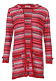 Strickjacke Uta Multistripe - rubin