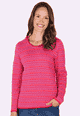 Strickjacke Susanne  - cerise