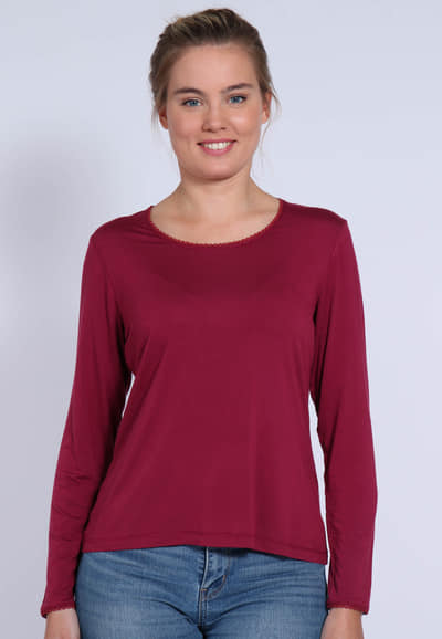 Langarmshirt Philia - burgundy