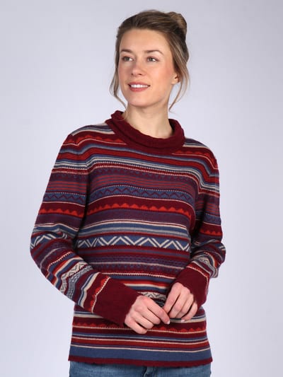 Strickpullover Jorun - wine