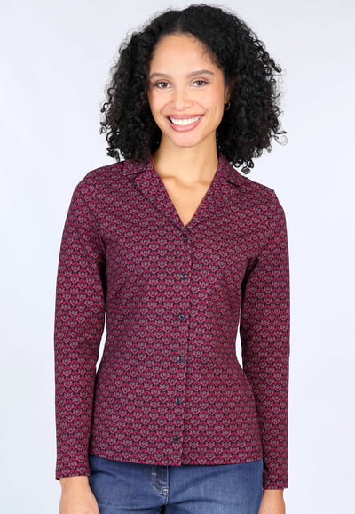 Bluse Celeste daisy - black
