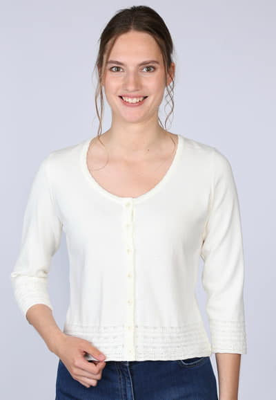 Strickjacke Liselotte  - ivory