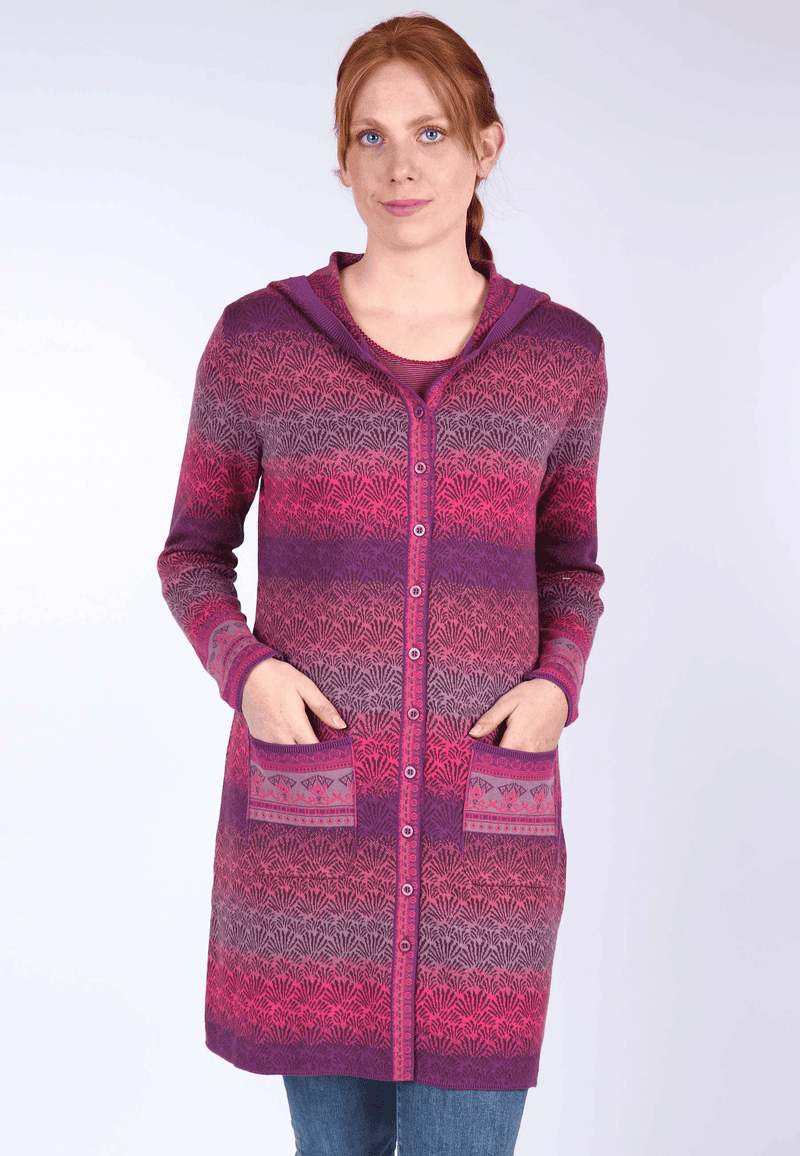 Strickmantel Jordis peacock - orchid