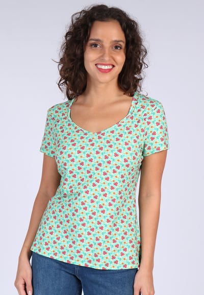 T-Shirt Jamila little flower - pool