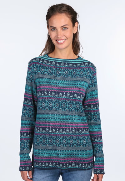 Strickpullover Sofia Circles - navy