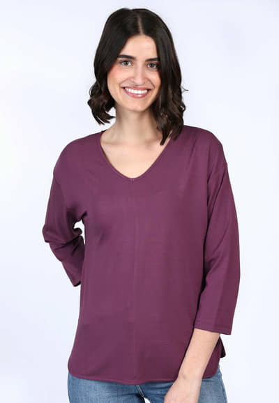 3/4-Arm-Shirt Betzili  - plum