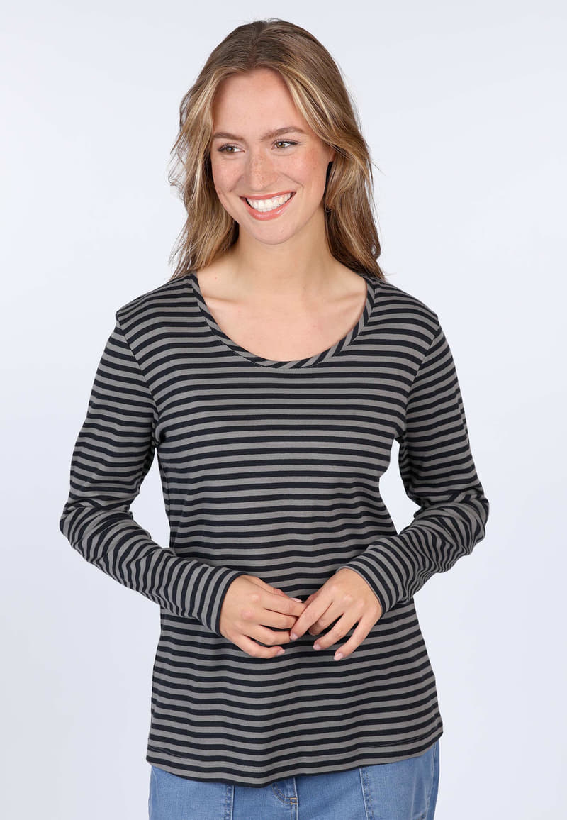 Langarmshirt Adisella - washed black