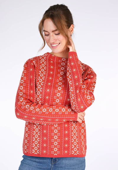 Strickpullover Dorit stripe  - spice