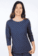 3/4-Arm-Shirt Pitta Retro  - indigo