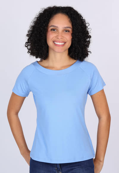 T-Shirt Zoe solid  - cornflower