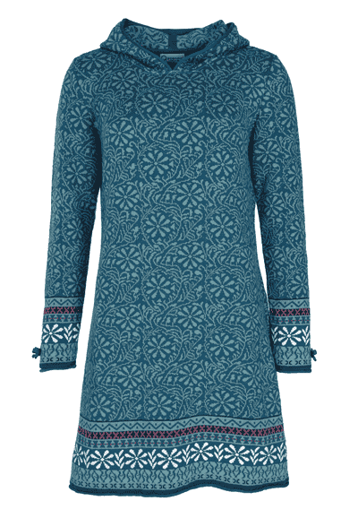 Strickkleid Helle Flower - lake