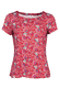 T-Shirt Tal oriental flower - rubin