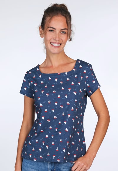 T-Shirt Tal Boat  - navy