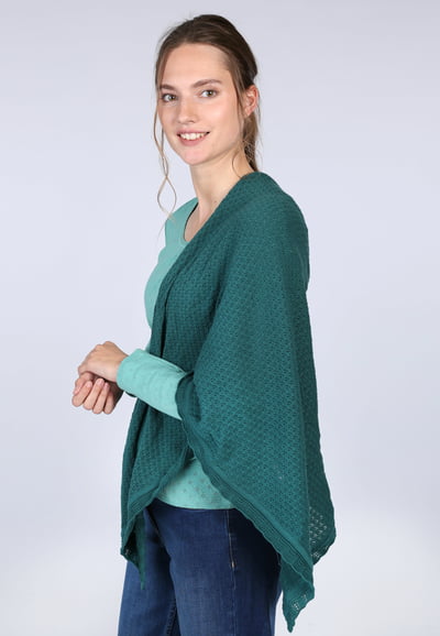 Strickdreieckstuch Lisa  - bottle green