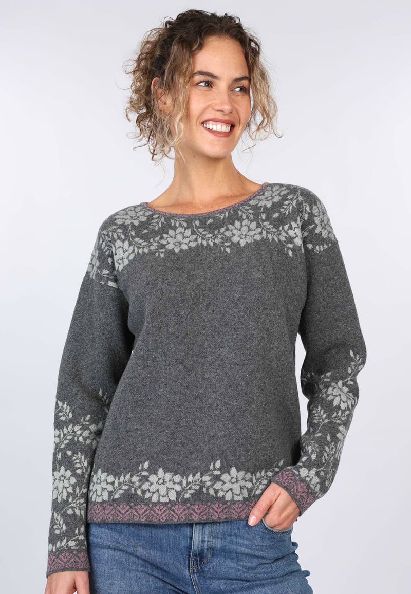 Strickpullover Flekka - grey