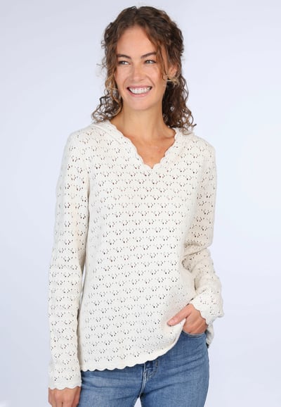 Strickpullover Elly  - ivory