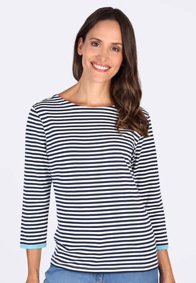 3/4-Arm-Shirt Beantine stripes - navy