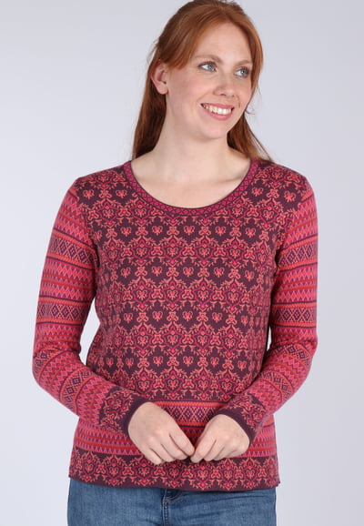 Strickpullover Josefine royal - plum