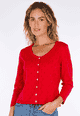 Strickjacke Liselotte daisy - rubin